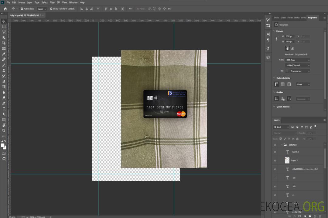 Qatar Doha Bank mastercard photolook recto template